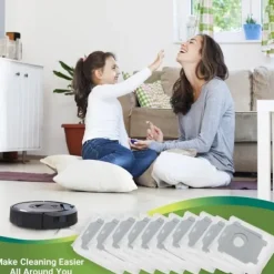 10 Dammsugarpåsar för iRobot Roomba i7, i7+, S9, S9+, i3, i3+, i4, i4+, i6, i6+, i8, i8+, J7, J7+, E5, E6, E7 - Kompatibel med iRobot Clean Base
