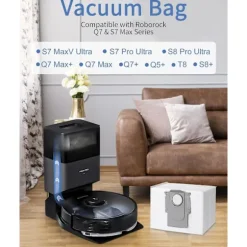 10 dammsugarpåsar tillbehör för Xiaomi Roborock S8+/s8 Pro Ultra S7 Maxv Ultra/s7 Pro Ultra/q7+/q7 Max+/q5+/t8