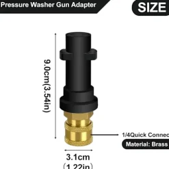 6 i 1 Högtrycks Roterande Turbo Munstycksadapter Multifunktionell Vattenpelare Skumpistol & Högtryckstvätt Pistol Adapter - Snabbkoppling Mässingsplugg | Fyndiq
