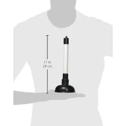 100 mm (4 tum) Vaskrensare med 225 mm (9 tum) Plasthandtagsdiameter, Vit/Svart