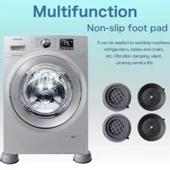 4 Pack Washing Machine Non-slip Feet Pad Vibration Damper Rubber Foot Pad