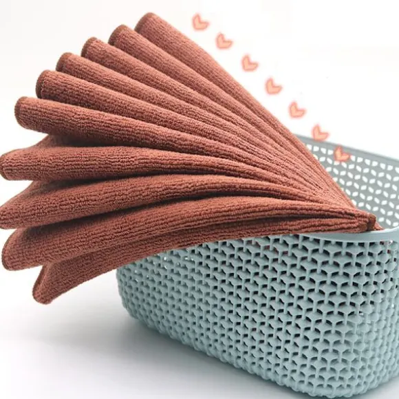 1 set rengöringsdukar, brun, 25*25cm, 5 stycken, Färg: Stil1