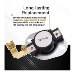 2 st 3977767 Torktumlare Termostat Ersättningsdel - Lätt att installera - Ersätter 3399693 Wp3977767 Wp39