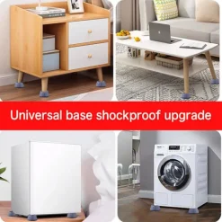4 st Anti-Vibration Tvättmaskin Fot, Anti-Vibration Tvättmaskin