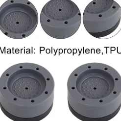 8 st Anti-vibrationsmattor för tvättmaskin Runda dynor