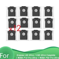 12 st Dammsugarpåsar för Dreame L40 Ultra / X40 Ultra Complete / MOVA P10 Pro Ultra / MOVA P50 Pro Ultra-Perfet