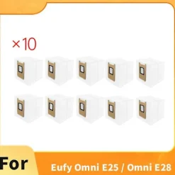 10 st Dammsugarpåsar för Eufy Omni E25 / Omni E28 Dammsugare Tillbehör Dammsugarpåse Ersättningsdelar