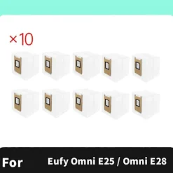 10 st Dammsugarpåsar för Eufy Omni E25 / Omni E28 Dammsugare Tillbehör Dammsugarpåse Ersättningsdelar
