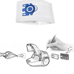 12 st Dammsugarpåsar kompatibla med Gn Airclean 3d Efficiency dammpåsar Ersättning Gn dammsugarpåse Par_tfrf