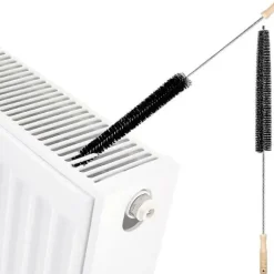 2 st Elementborste Flexibel Radiator Dammvippa med Trähandtag (73cm)