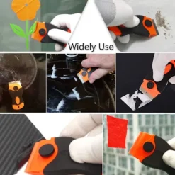 2 st Keramikglas-spackel med 10 plastspacklar + 10 metallblad, Keramikglas-spackel för att ta bort etiketter, eller