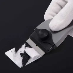2 st Keramikhällsskrapa med 10 plastskrapor + 10 metallblad, Keramikhällsskrapa för borttagning av etiketter, Svart
