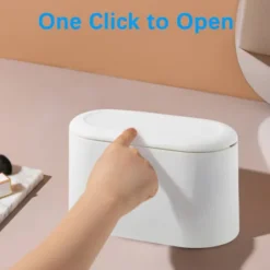 1 st liten papperskorg med lock, mini papperskorg