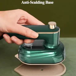 1 st Mini Ångstrykjärn - Portabel Strykmaskin 20s Snabb Uppvärmning Keramisk Sula, Våtstrykning för Hem och Resa