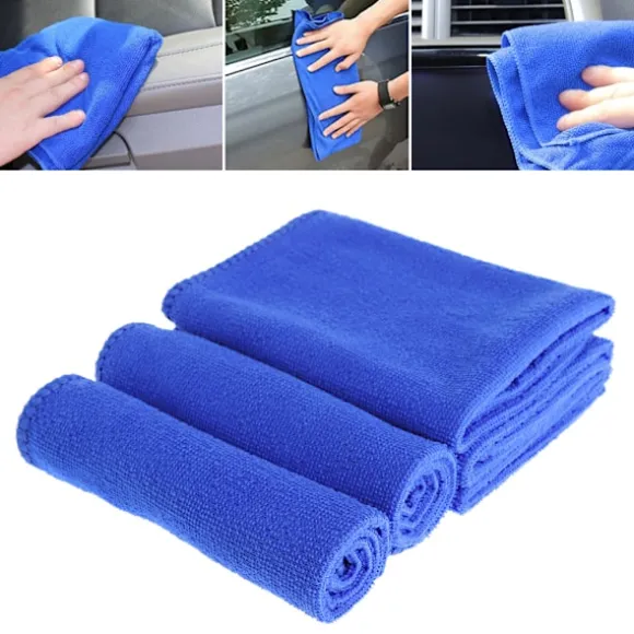 5 st Mjuka Absorberande Tvättlappar Bilvård Mikrofiber Rengöringshanddukar