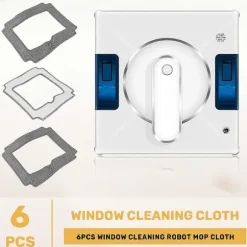 6 st Moppduk Handduk Dammdduk Rengöringsduk för LIECTROUX YW509 (FMY) Gray