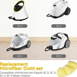 12 st Ångmoppdukar för Kärcher Easyfix SC2 SC3 SC4 SC5 Handhållen Dammsugare Delar Micro As Shown