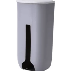 2 st Plastpåse Dispenser, Plastpåsehållare, Väggmonterad Plastpåseorganisatör, Soppåse Dispenser kompatibel Kök（Grå,26.2*12.7*9cm）