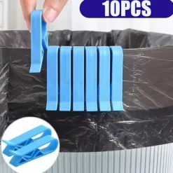 10 st Skräppåse Fixeringsklämma Anti-halk Plast Soptunnaklämma Kök Badrum Hushållsverktyg (FMY) Blue 2Pcs