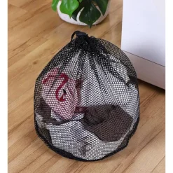 3 st svarta S (35x25 cm) tvättpåsar, tvättpåsar med dragsko R