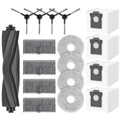 17 st Tillbehör för Dreame L40 Ultra AE/D20 Ultra / RLD31SE/ MOVA E40 Ultra Dammsugare Huvudborste Sidoborste Filter Mopp Dammpåse