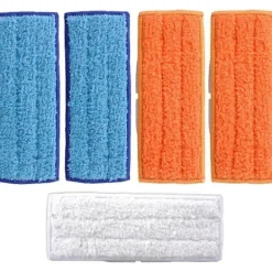 5 st Trasor för 240, Återanvändbara Ersättningstrasor i Mikrofiber, (med Golvmoppningstrasor, Våtservetter och Torrsopningstrasor)