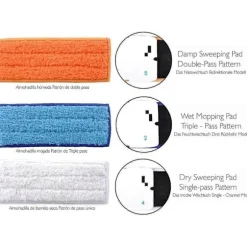 5 st Trasor för 240, Återanvändbara Ersättningstrasor i Mikrofiber, (med Golvmoppningstrasor, Våtservetter och Torrsopningstrasor)