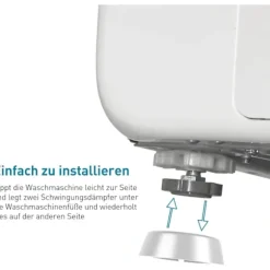 4 st tvättmaskinsfötter, vibrationsdämpande gummifötter