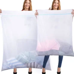 4 Stora Tvättnätspåsar, 50cm*60cm för Tvättmaskin Kläder Smutsiga Kläder Torktumlare Nät Skydd
