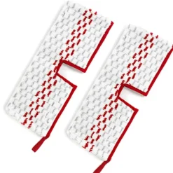 2 stycken för att passa O-ceder mopphuvud röd Mikrofiber roterande ersättningsmoppduk
