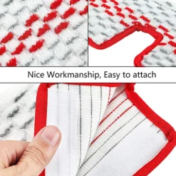 2 stycken för att passa O-ceder mopphuvud röd Mikrofiber roterande ersättningsmoppduk