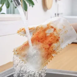 10 stycken förtjockade sughanddukar kan återanvändas Super Mite superfina fiberdammborttagning och sughandskar Hushållsrengöring non-woven handskar
