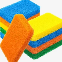 10 stycken Silikon Disksvampar Silikon Skrubbsvamp Återanvändbar Köks Skrubb Rengöringssvamp Mjuk Disksvamp för Diskar Frukt Grönsaker