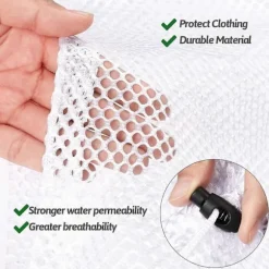 2 Stycken Tvättsäck med Dragsko, Mesh Tvättsäck för Tvättmaskin, Mesh Tvättsäck (20x24/24x32 tum)