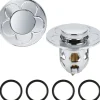 2 Stycken Universal Handfatspropp (Silver), Pop Up Diskho Propp Anti, ZQKLA