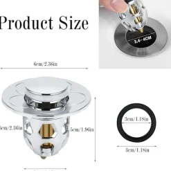 2 Stycken Universal Handfatspropp (Silver), Pop Up Diskho Propp Anti, ZQKLA