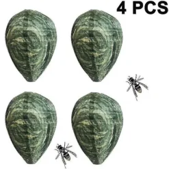 4 Stycken Vattentäta Getingbo Attrapper Hängande Hornet Avskräckare Falska Tyg Getingbon Giftfria Bi Attrapp Avskräckare För Hem Och Gar [DB] Dark green | Fyndiq