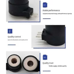 279834 Torktumlare Gasventil Tändspole Kit - Ersätter AP3094251 PS334310 306105 306106 694540 694539 12001349[D] Black