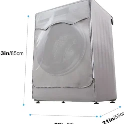 60 x 53 x 85cm, Silver Vattentät Hemma Tvättmaskin Skydd - Sol