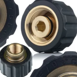Adapter M22 till 1/4" för Högtryckstvätt – för Anslutning av Tillbehör | Invändig Gänga M22X1,5 och 1/4" | Kompatibel med Kärcher HD HDS