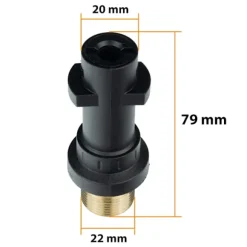 Adapter M22 till Bayonet för Hogtryckstvätt – HD/HDS till K-Serie | Max 160 Bar | Kompatibel med Karcher K4, K5, K7