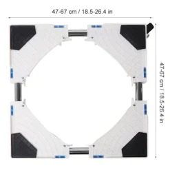 Automatisk Tvättmaskin Basfäste med Broms 8 Hjul Kylskåpsstöd Rack 1 Styck