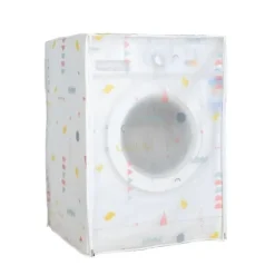 Automatiskt tvättmaskinskydd Premium PEVA tvättmaskinsfodral, vattentätt, dammtätt tvättmaskinsskydd för hemmet (60x55x82cm)