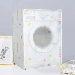 Automatiskt tvättmaskinskydd Premium PEVA tvättmaskinsfodral, vattentätt, dammtätt tvättmaskinsskydd för hemmet (60x55x82cm)