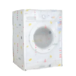 Automatiskt Tvättmaskinskydd Premium PEVA Tvättmaskinsfodral Vattentätt Dammtätt Tvättmaskinsskydd för Hemmet (60x55x82cm)