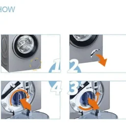 Avloppsplugg för Siemens Bosch Wm1095/1065 Wd7205 Tvättmaskin Dräneringspump db