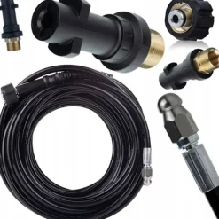 Avloppsrensarslang 40M M22 med Adapter – Högt Tryck | Flexibel | Kompatibel med Karcher K2, K4, HD