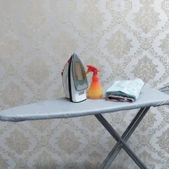 （AZC）Polyester strykbordsöverdrag Högtemperaturbeständigt dubbelt lager strykbordsöverdrag Grå Grå Grå Gray 140*50cm