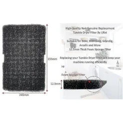Blomberg Torktumlare Evaporator Filter Svamp - 5-pack, kompatibel Filter Svamp [DB]