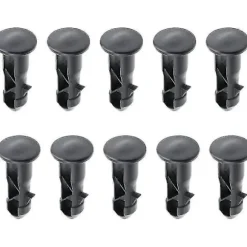 [CA]65 x 18 mm Förpackning med 10 Svarta Plastgångjärnstappar för Soptunnelock för 240 l Hushålls- och Kommersiella Soptunnor